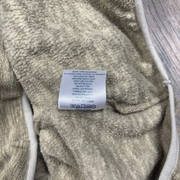 Simply Southern Medium Pink Corduroy and Khaki Fleece 1/4 Zip Pullover Top - Picture 7 of 10